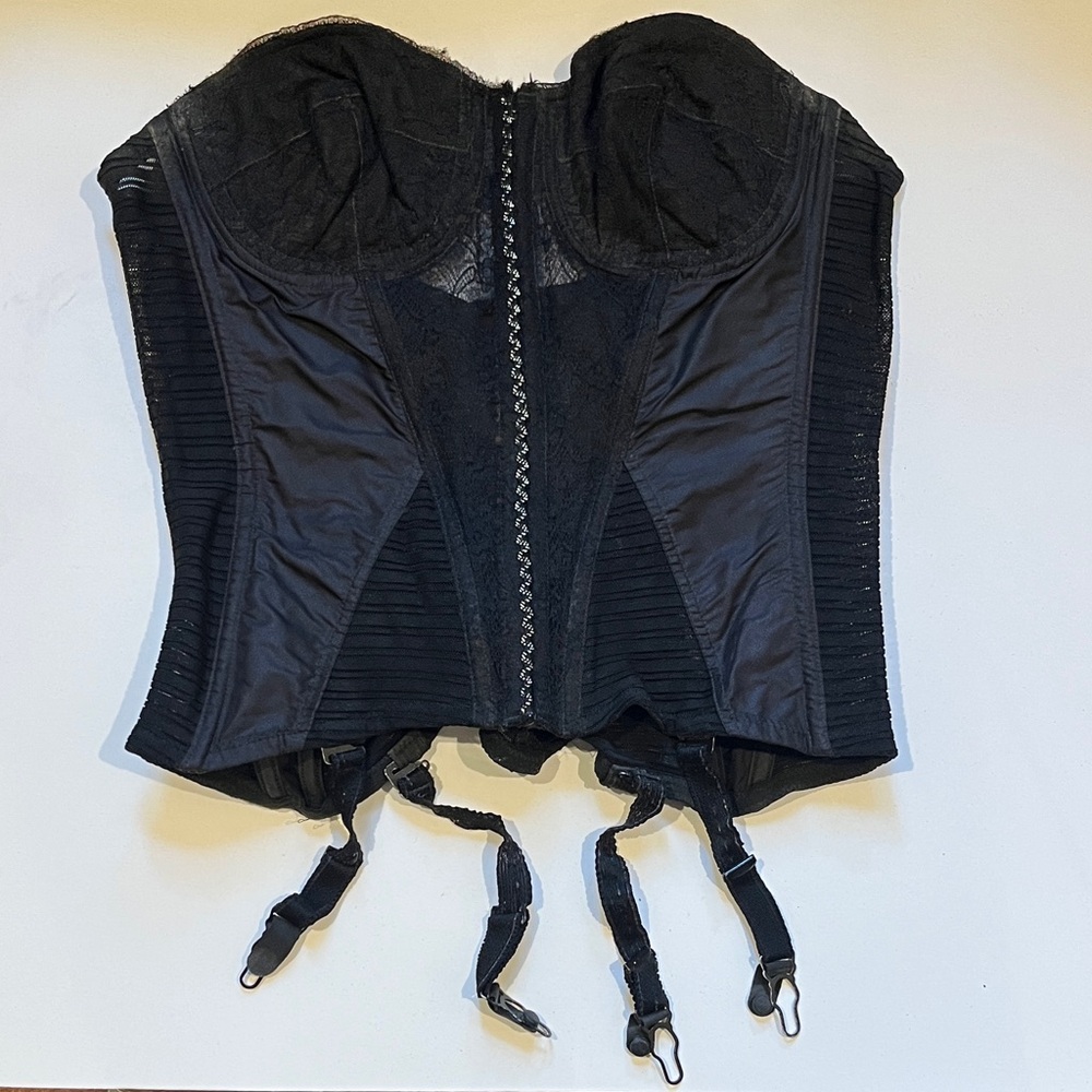 Vintage Black Corset Bustier